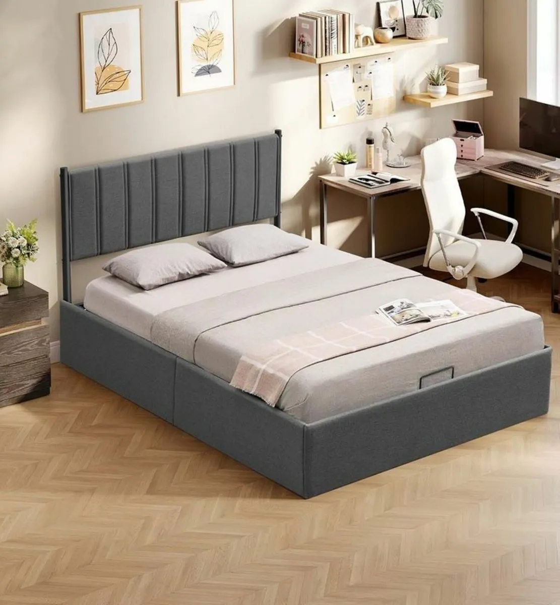 Double bed Hydraulic Ottoman Storage Bed Double (4 - Image 4