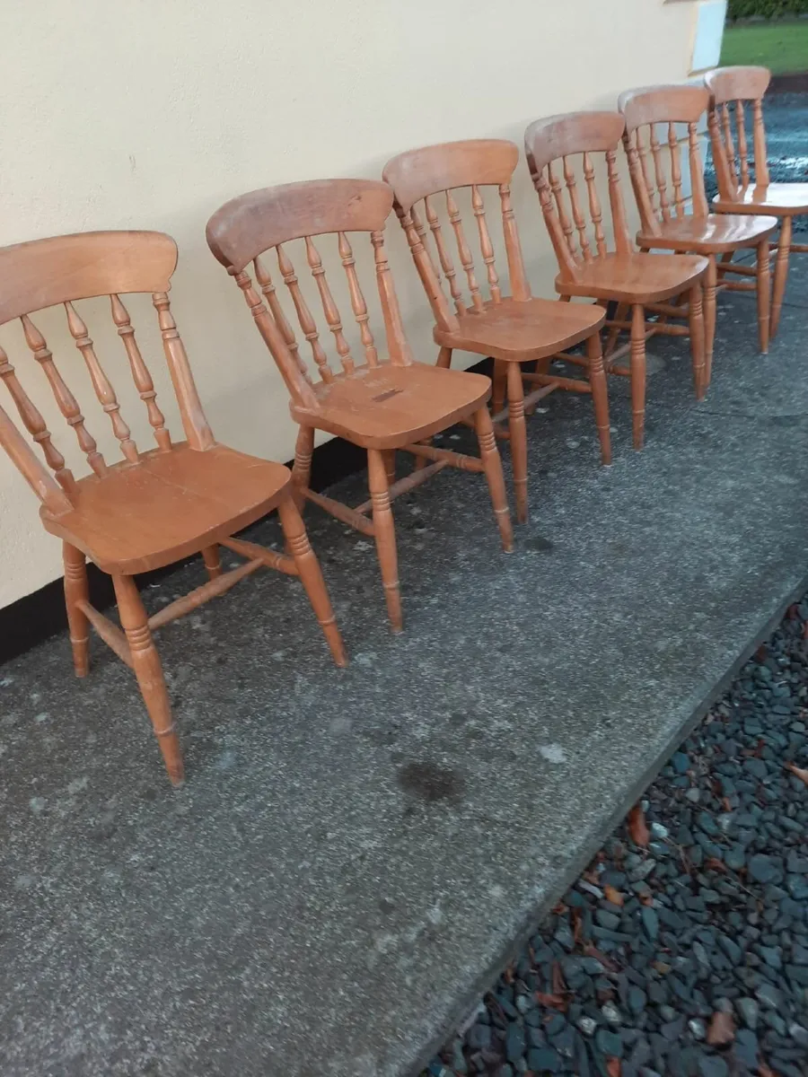 Antique kitchen chairs - Image 1