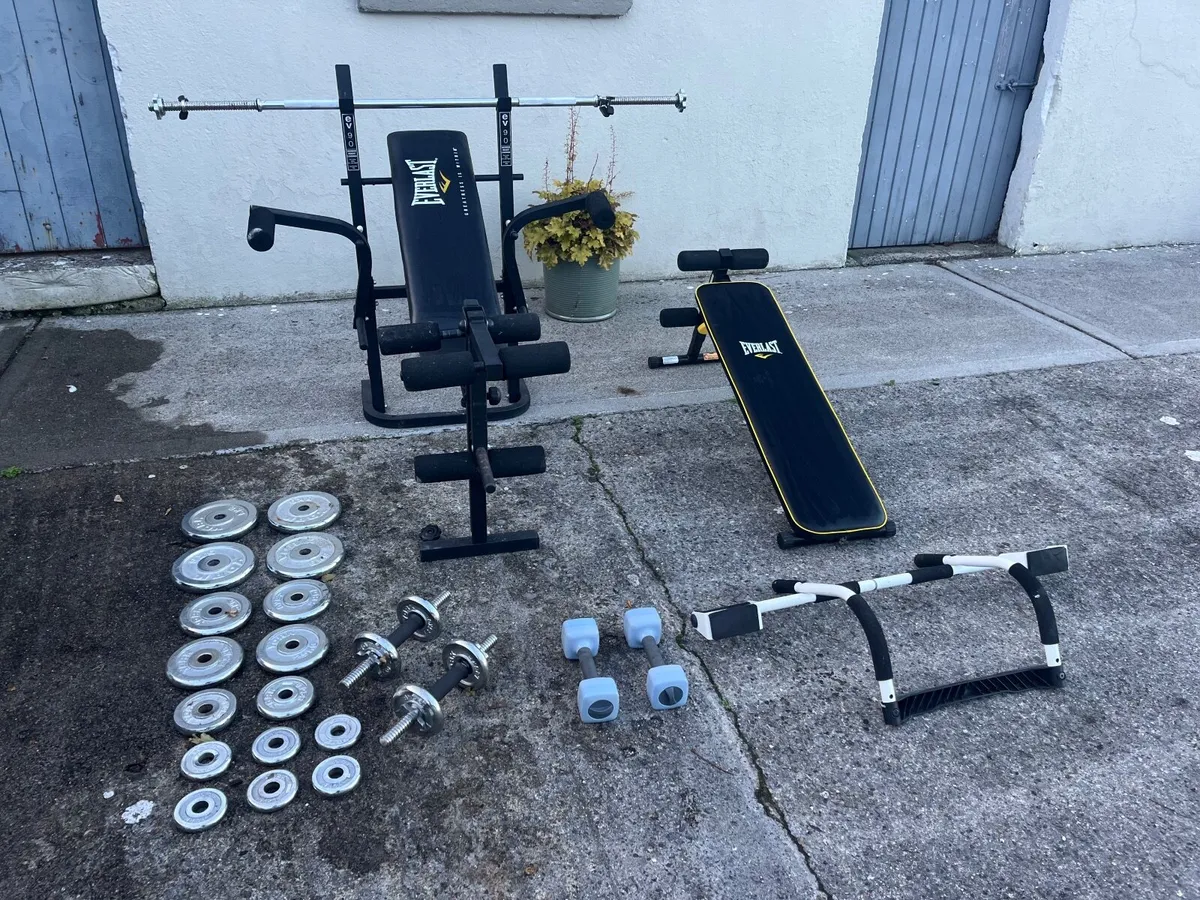 Home Gym - Bench , 40kg Weights & More !! - Image 1