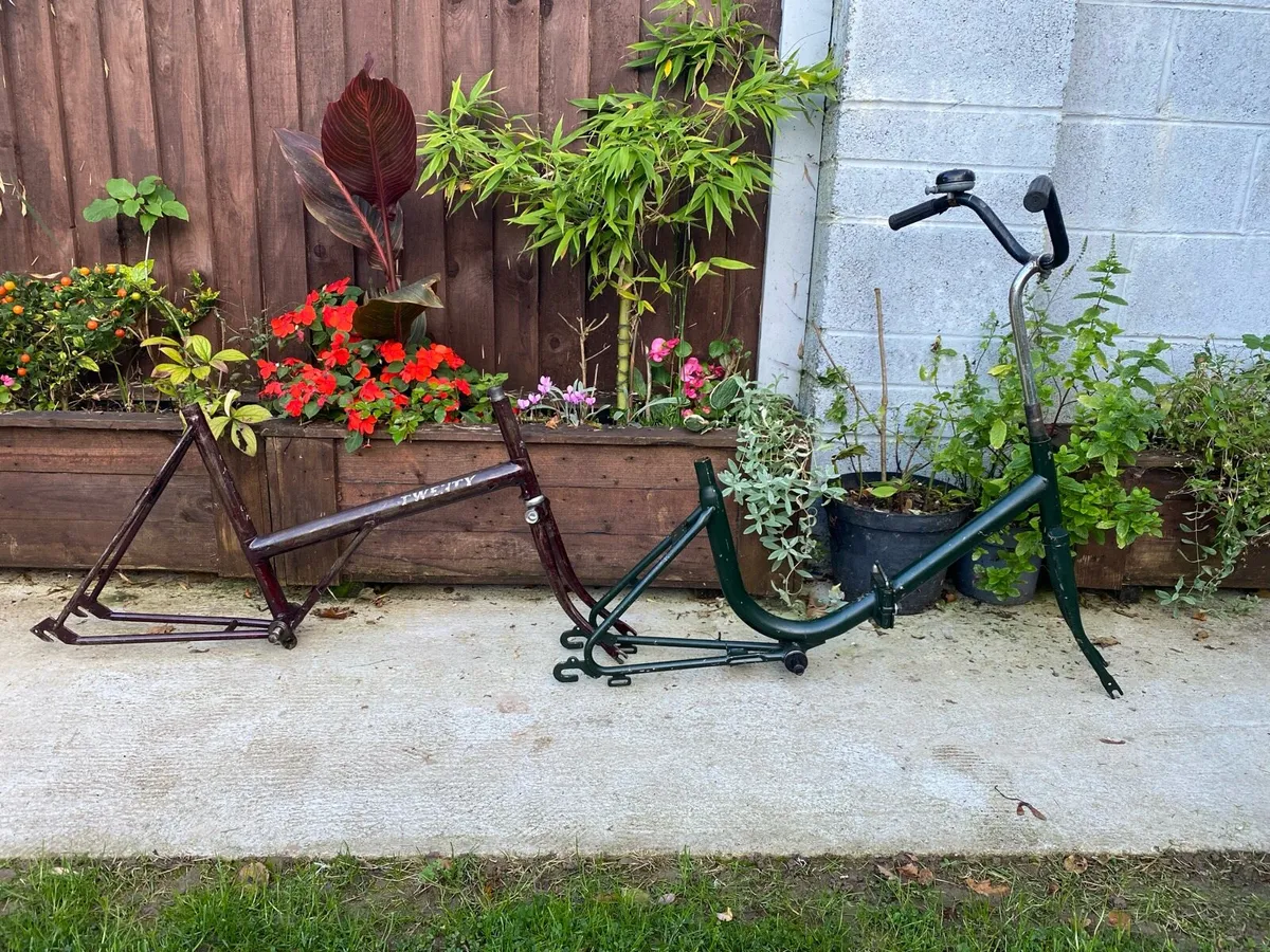 Vintage folding bike frame  Brown Raleig TWENTY - Image 1