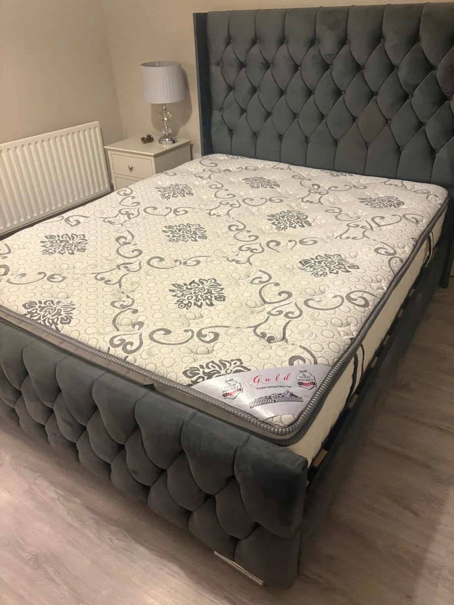 King size bed **Frame AND Mattress** 5ft - Image 1