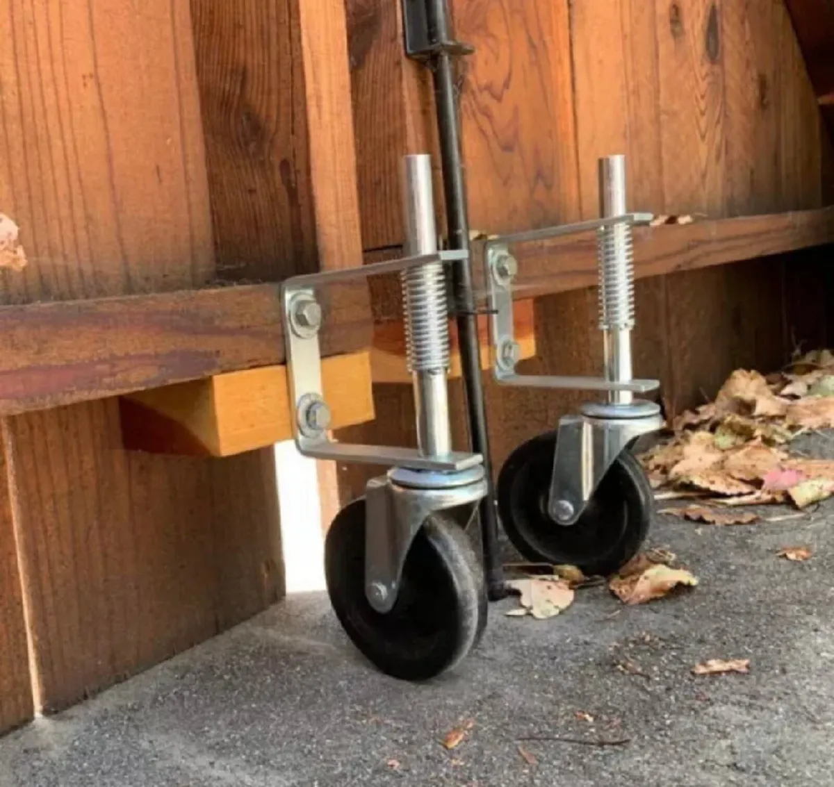 2 x Spring Loaded Gate Wheels 4" 102mm NEW - Image 1