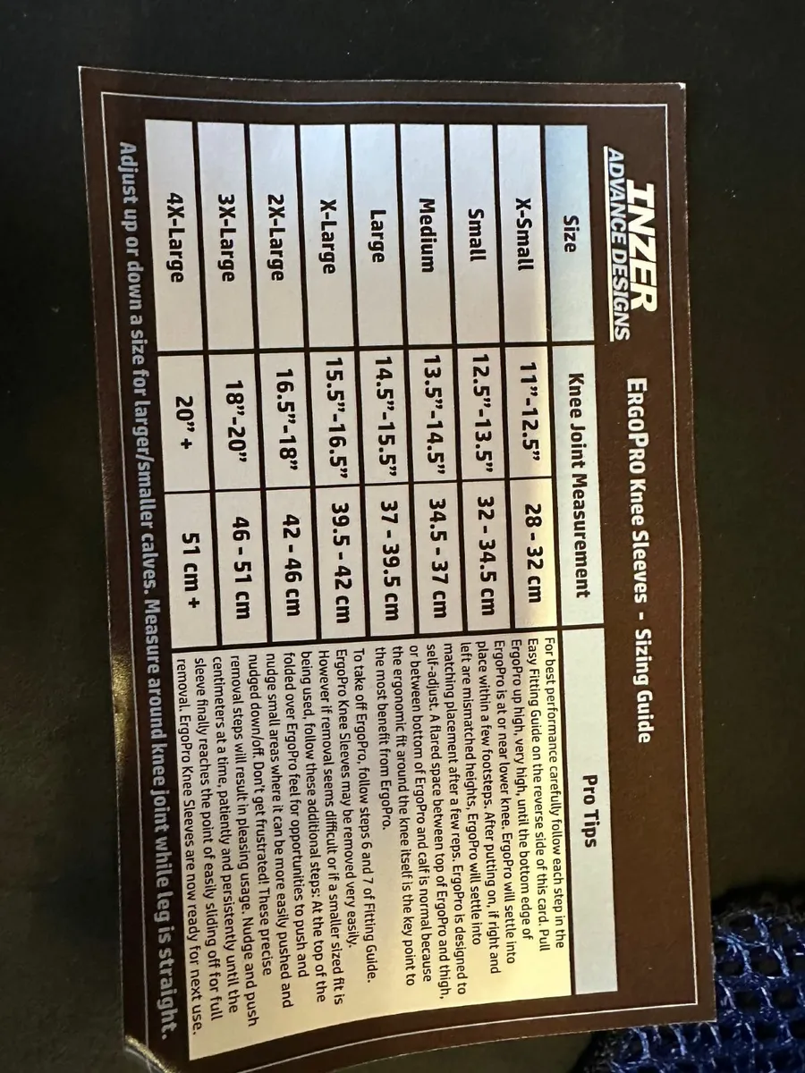 Inzer Ergo Pro Knee Sleeves - XS - NEW - Image 3