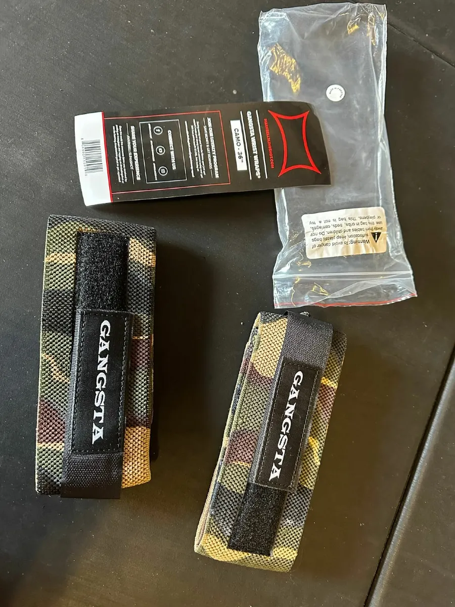 Mark Bell GANGSTA wrist wraps + FREE Knee Sleeves - Image 1