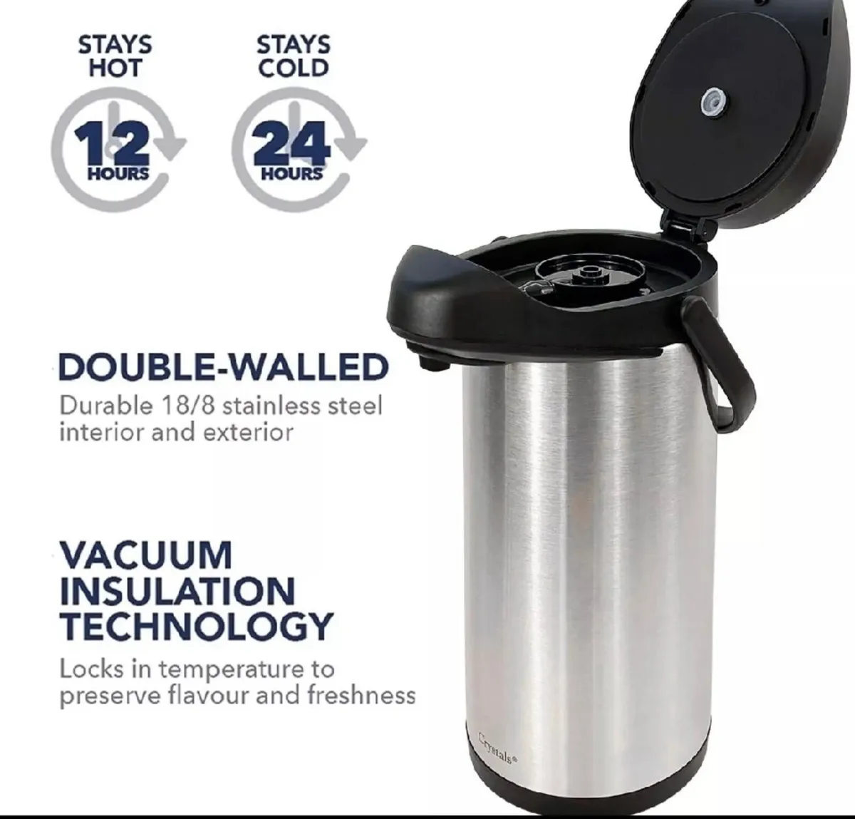 NEW Tea or Coffee Vacuum Air Pot Flask Catering - Image 2