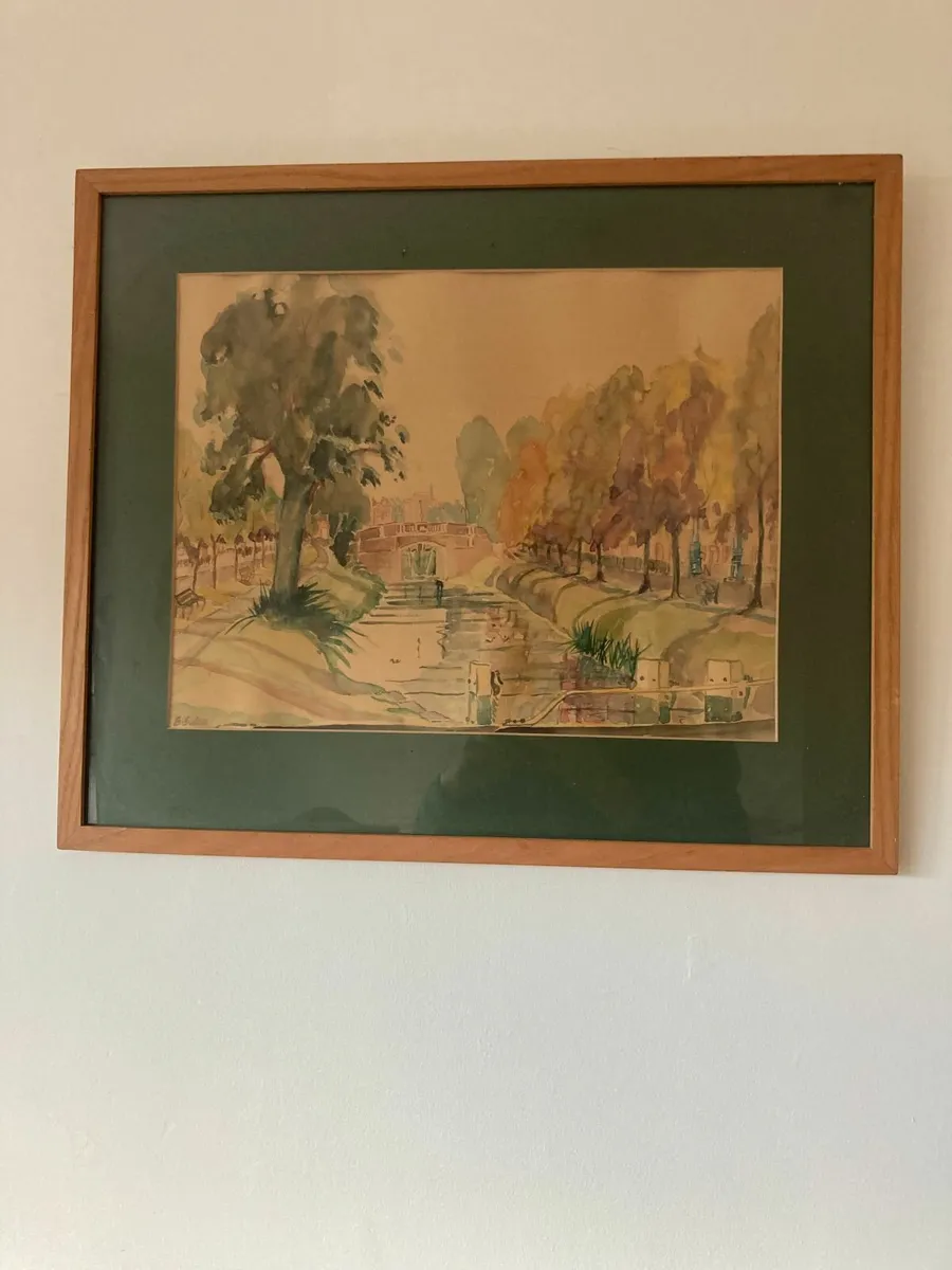 Watercolour - Canal Scene - E Sides - Image 1