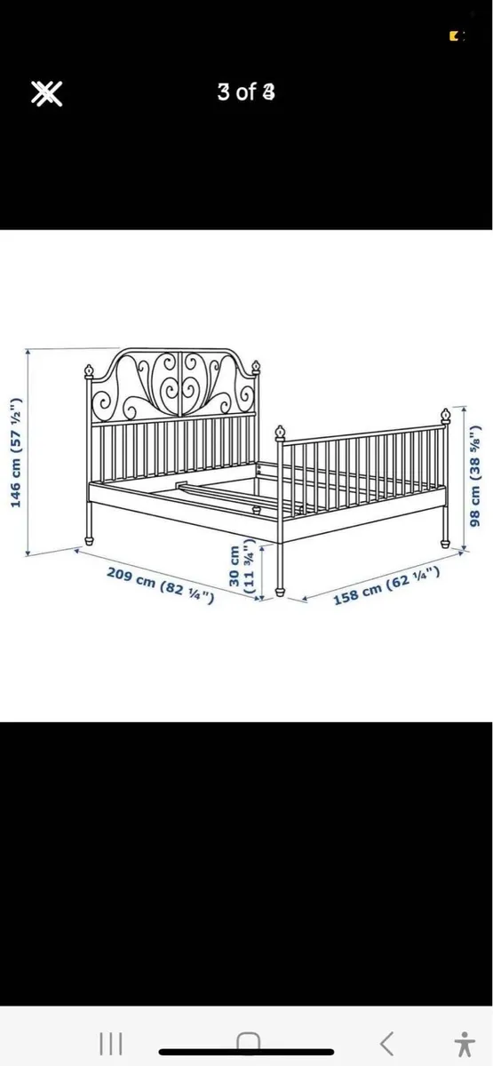 Brand new double bed frame 4,6 ft - Image 3