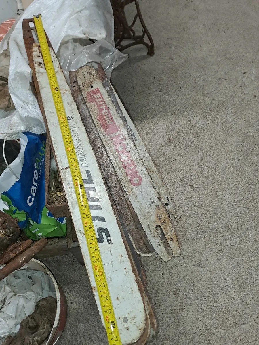 Chainsaw Bars (30+) Used Chain & Bar Covers - Image 1