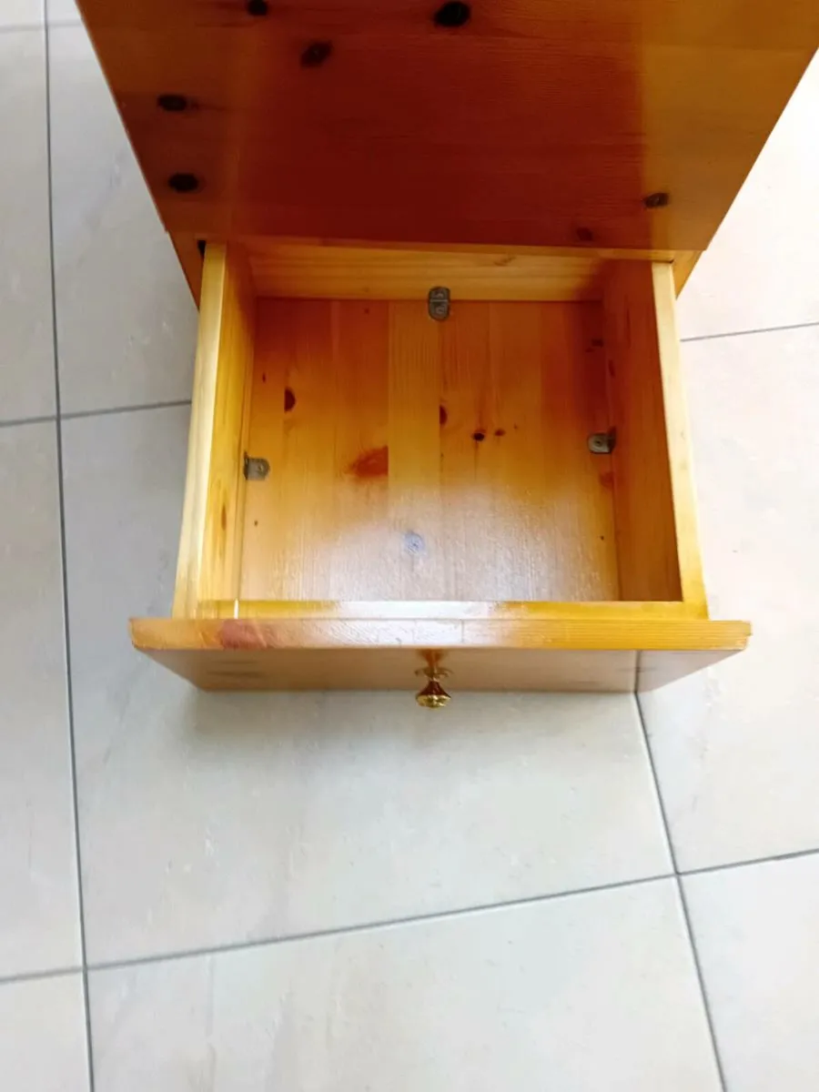 PINE BED SIDE CABINET - Image 2