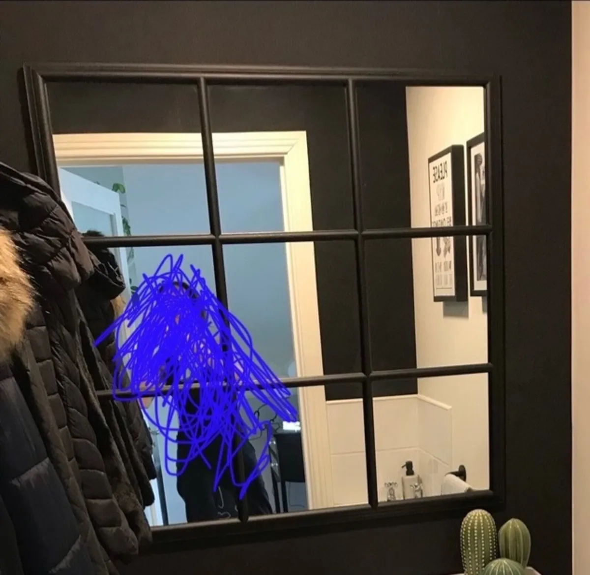 Large Contemporary Squares  Mirror - Image 1