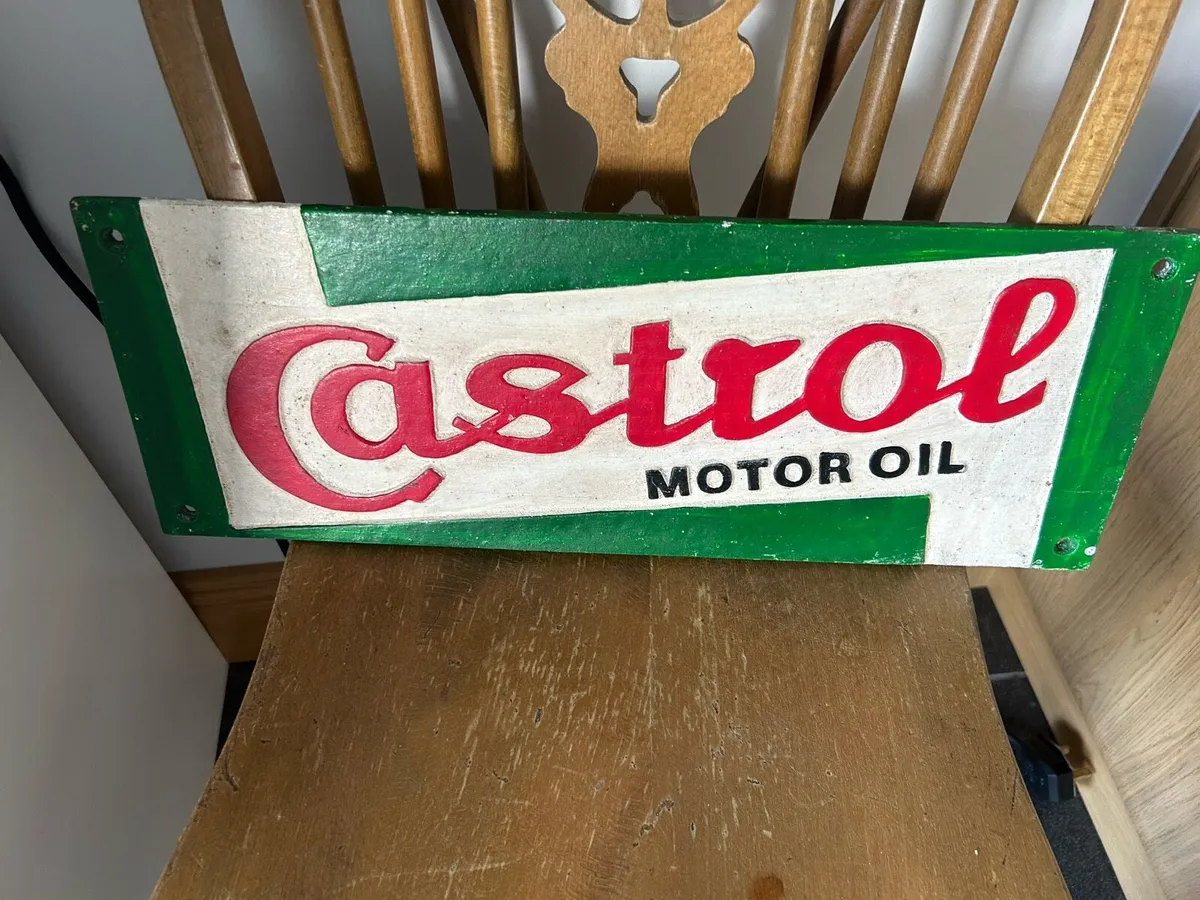 Cast Iron Castrol Sign