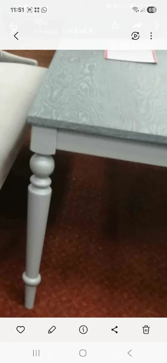 6ft  wooden Table Brand New ,two-tone grey wash - Image 2