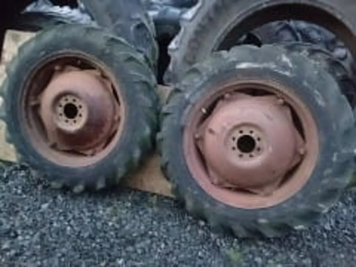 Massey wheels and tyres 12.4 28 8 stud - Image 1
