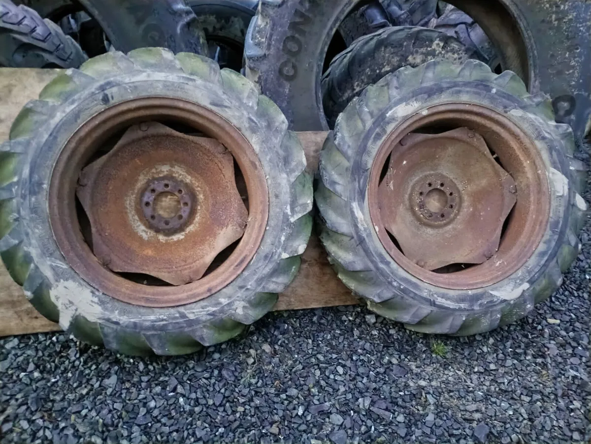 Massey wheels and tyres 12.4 28 8 stud - Image 2