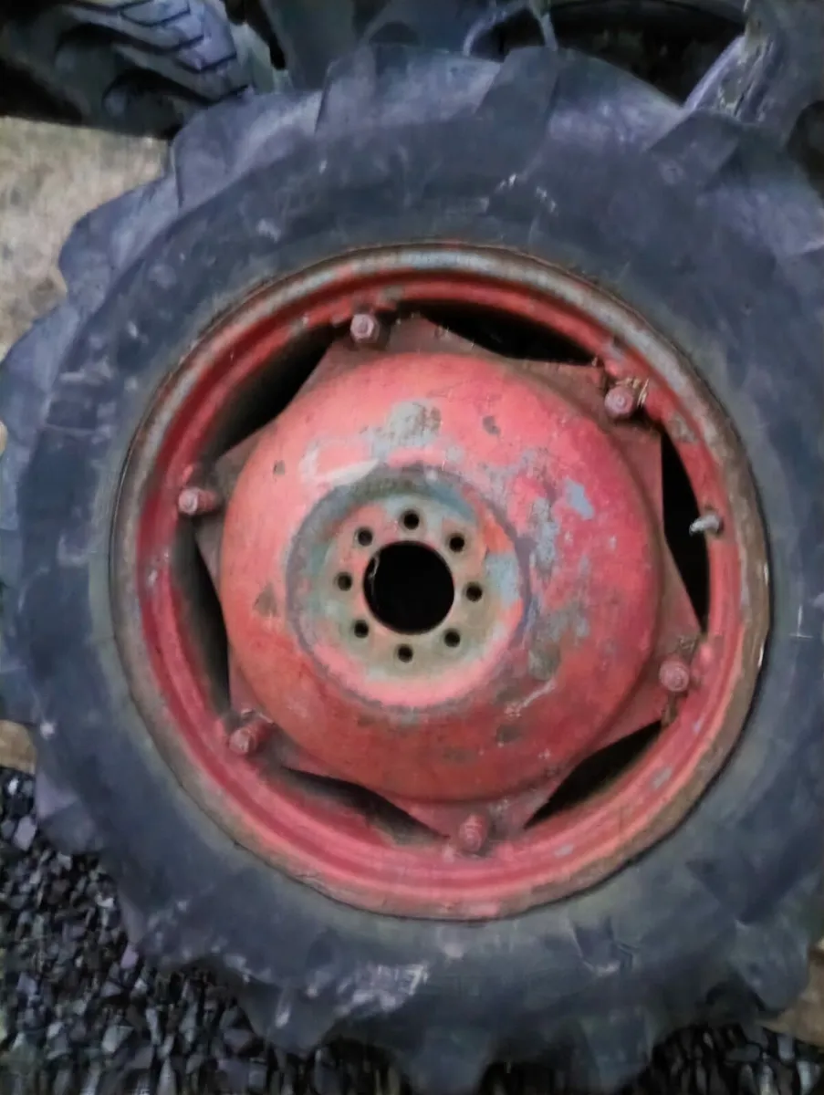 Massey wheels and tyres 12.4 28 8 stud - Image 4