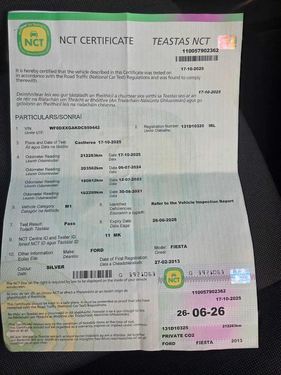 Ford Fiesta NEW NCT 06/26 - Image 2