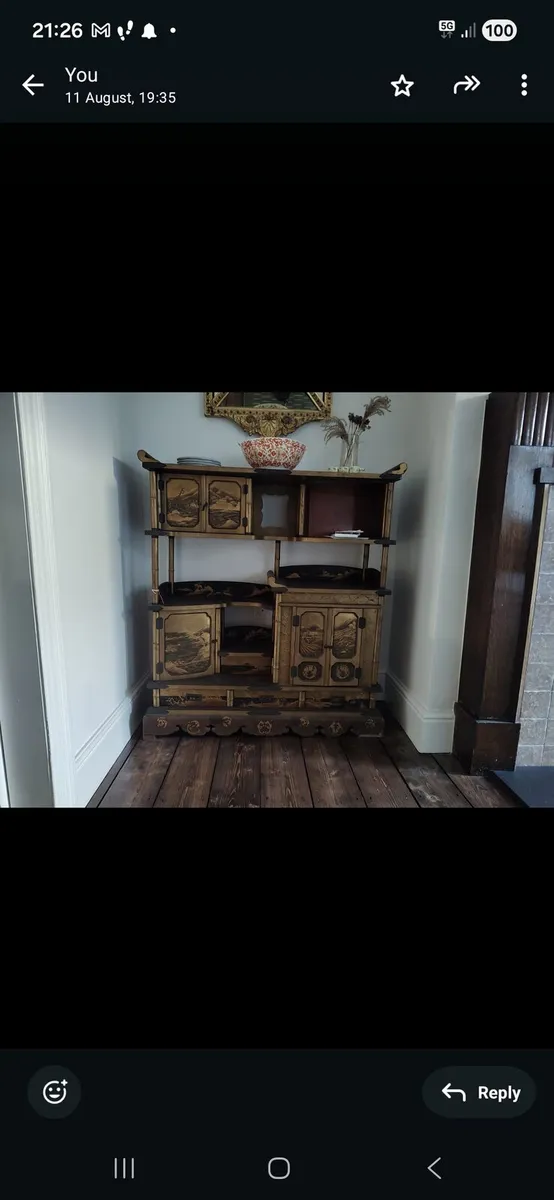 Japanese Cabinet With Shelves, Shodana - Image 1