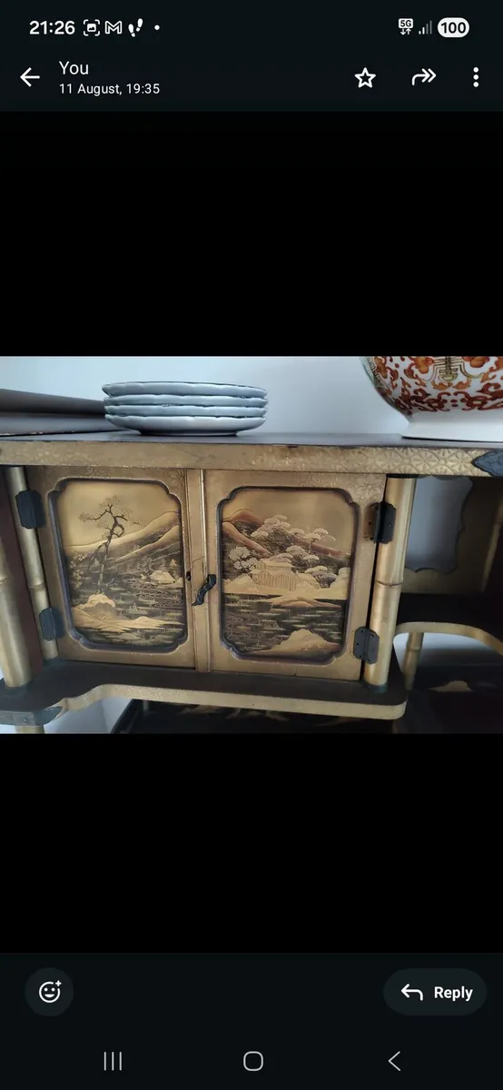 Japanese Cabinet With Shelves, Shodana - Image 2