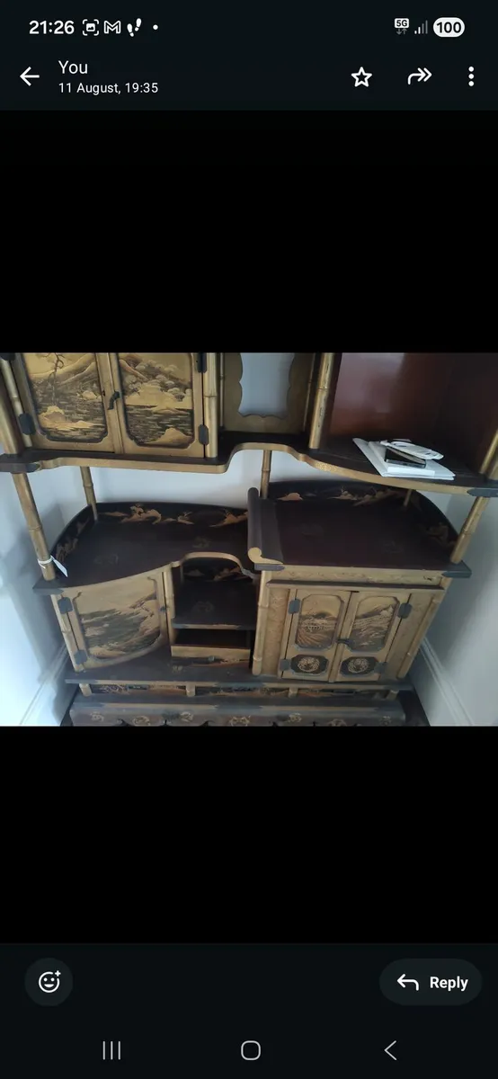 Japanese Cabinet With Shelves, Shodana - Image 3