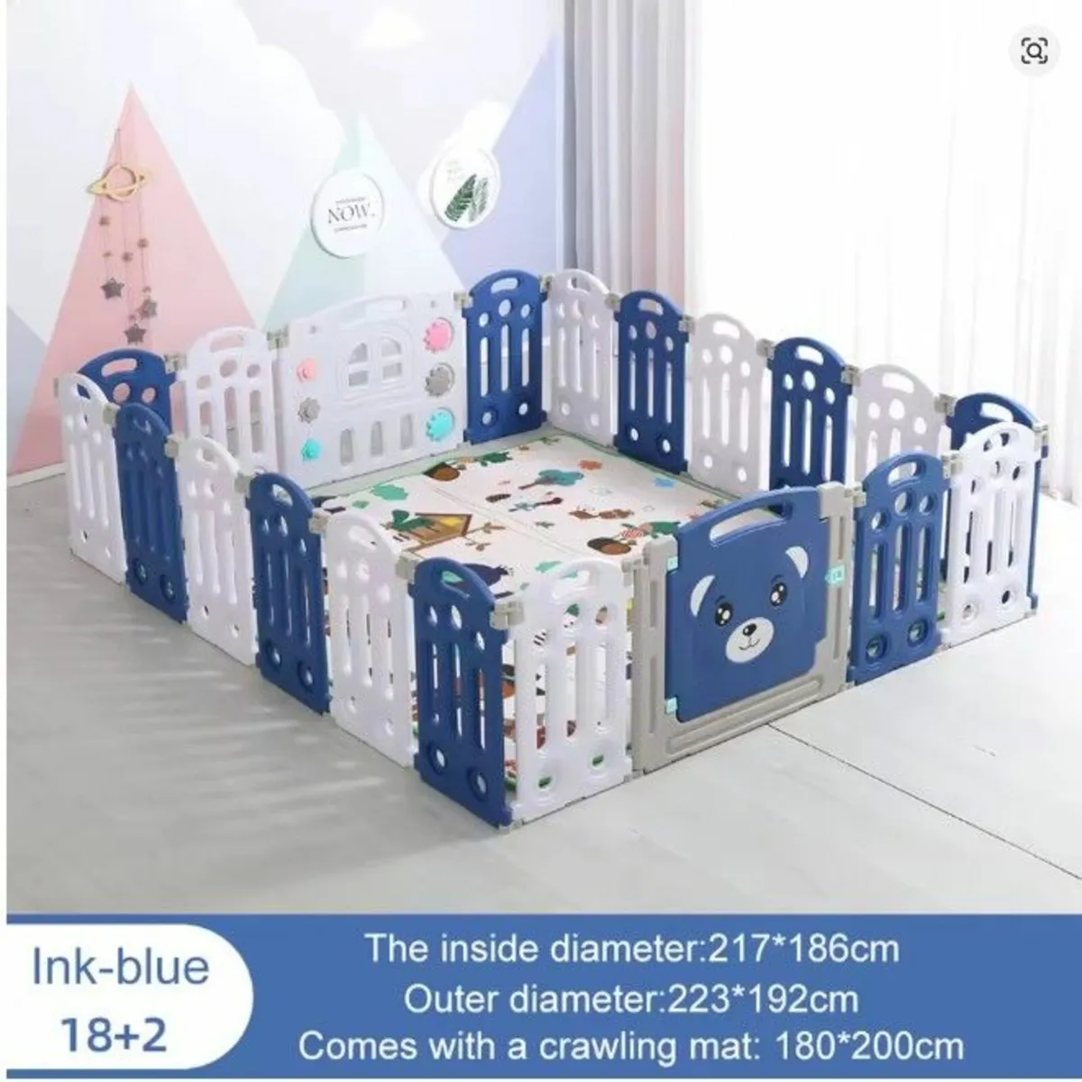 Baby Playpen Extra Large 20 Panels with Crawling M - Image 1