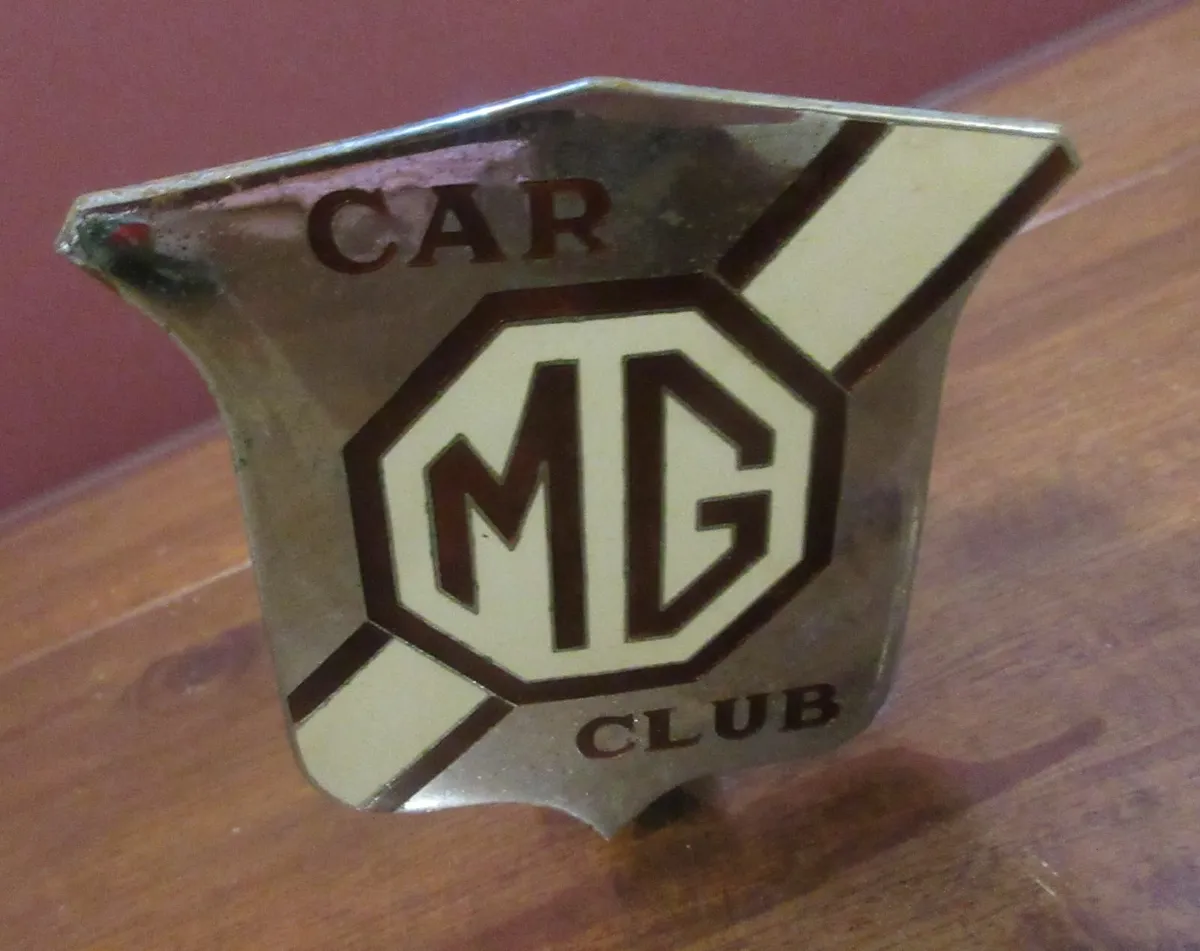 antique vintage car badge MG sports garage pub cav - Image 1