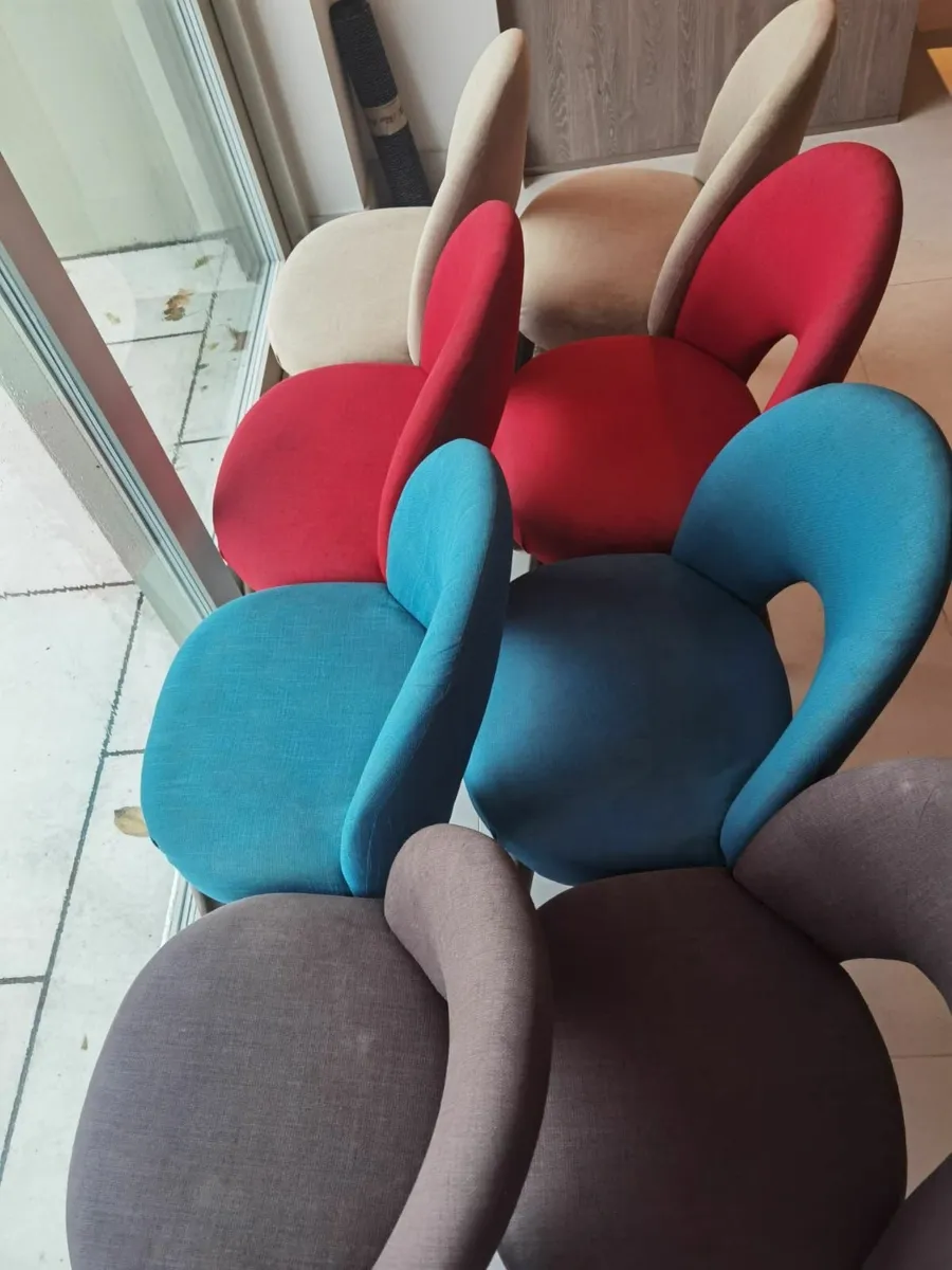 Coloured dining chairs - Image 1
