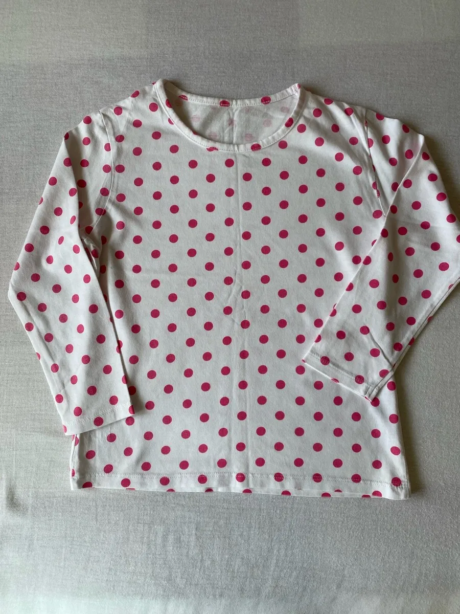 Girl’s Brand New Pink Cardigan & Polka Dot Top Set - Image 3