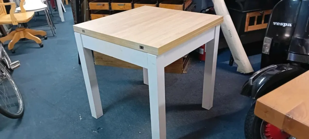 Modern Fold Out Dining Table - Image 1