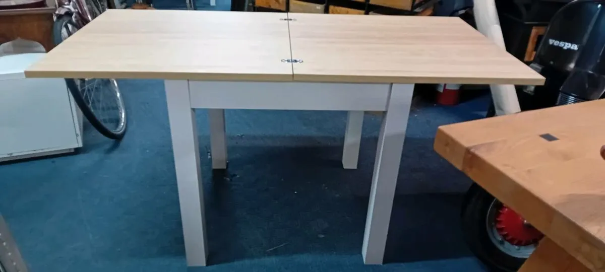 Modern Fold Out Dining Table - Image 2