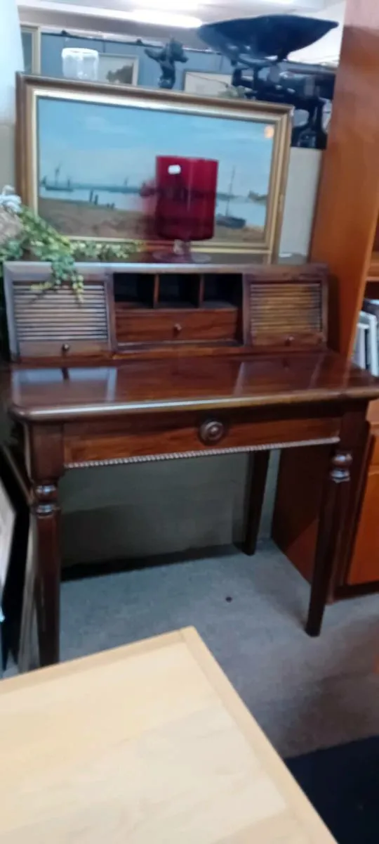 Vintage Mahogany Office Desk - Image 1