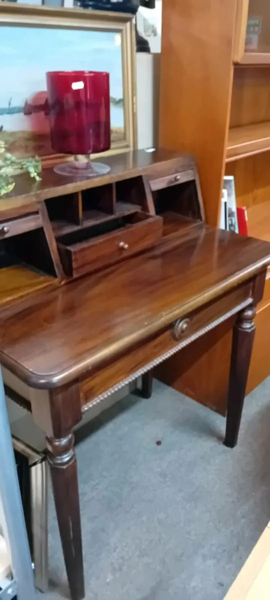 Vintage Mahogany Office Desk - Image 2