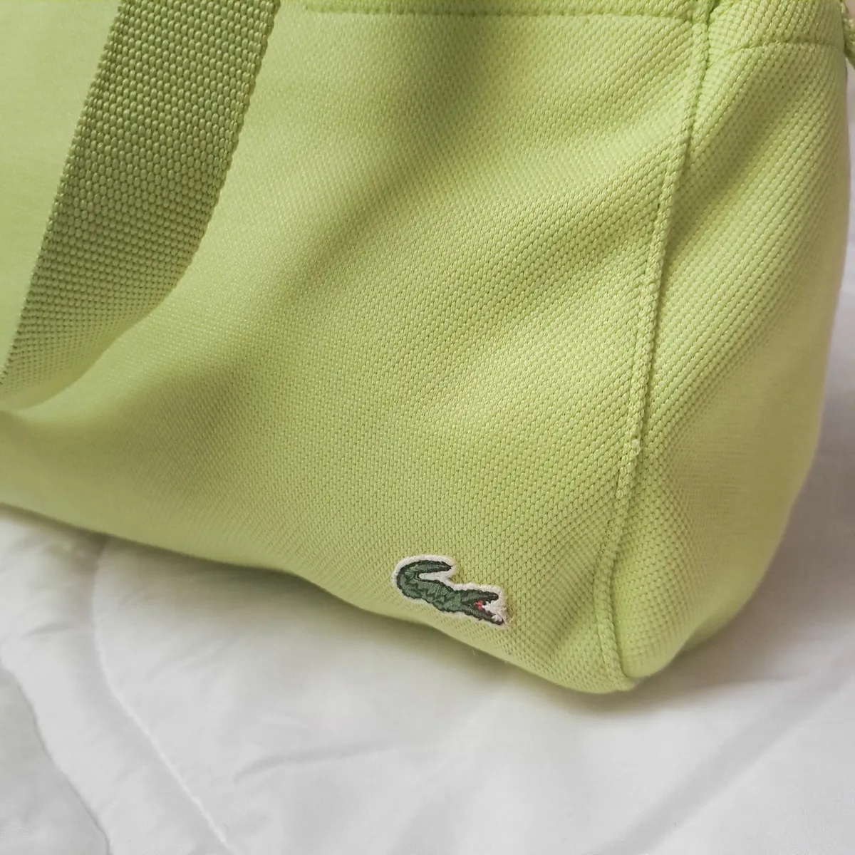 Lacoste Authentic Light Green Mini Fabric Handbag - Image 4