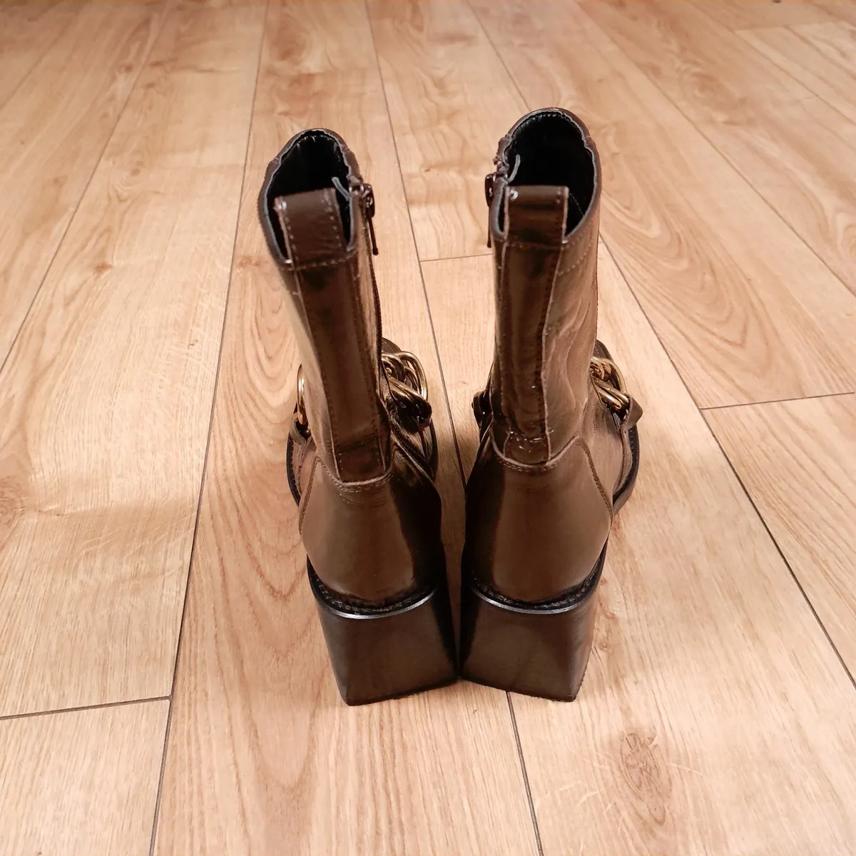 River Island Chocolate Brown Ankle Boots 4UK/37EU - Image 2