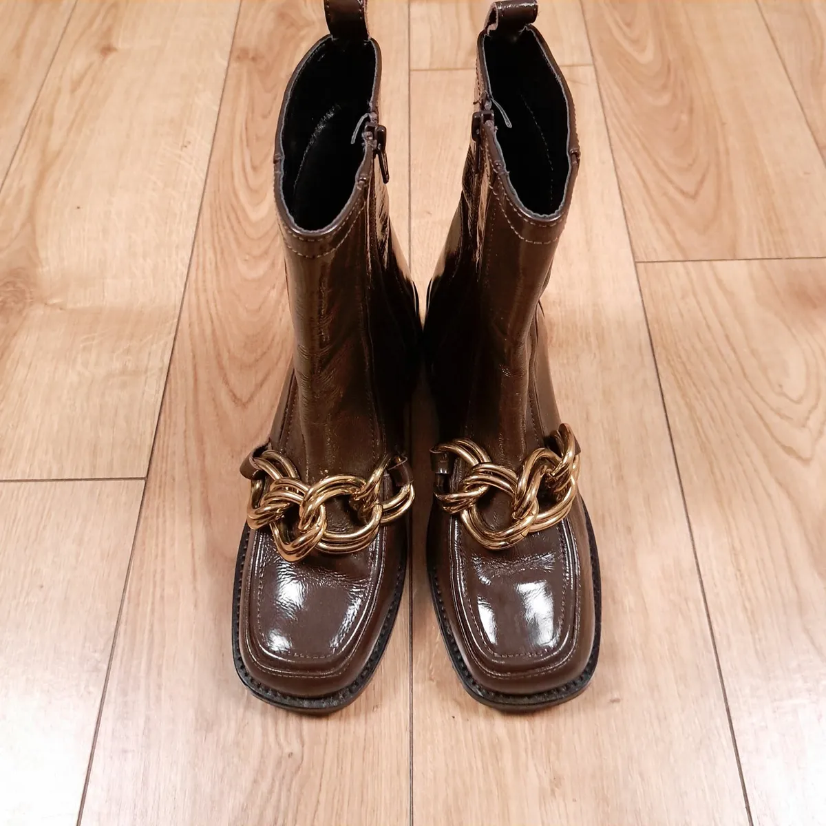 River Island Chocolate Brown Ankle Boots 4UK/37EU - Image 4