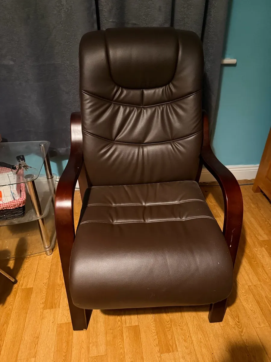 2 Armchairs Dark Brown - Image 1