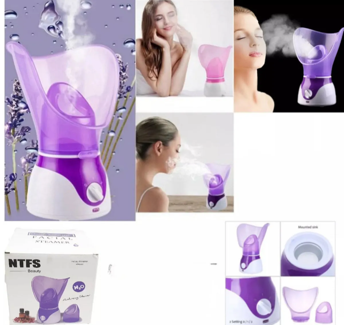 Facial Steamer &Nasal Inhaler Face Sauna Steam New - Image 1
