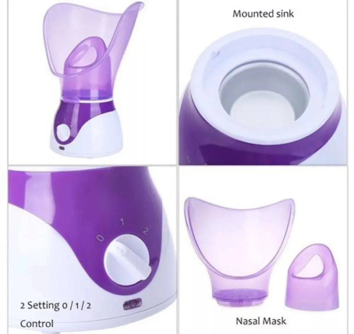 Facial Steamer &Nasal Inhaler Face Sauna Steam New - Image 2