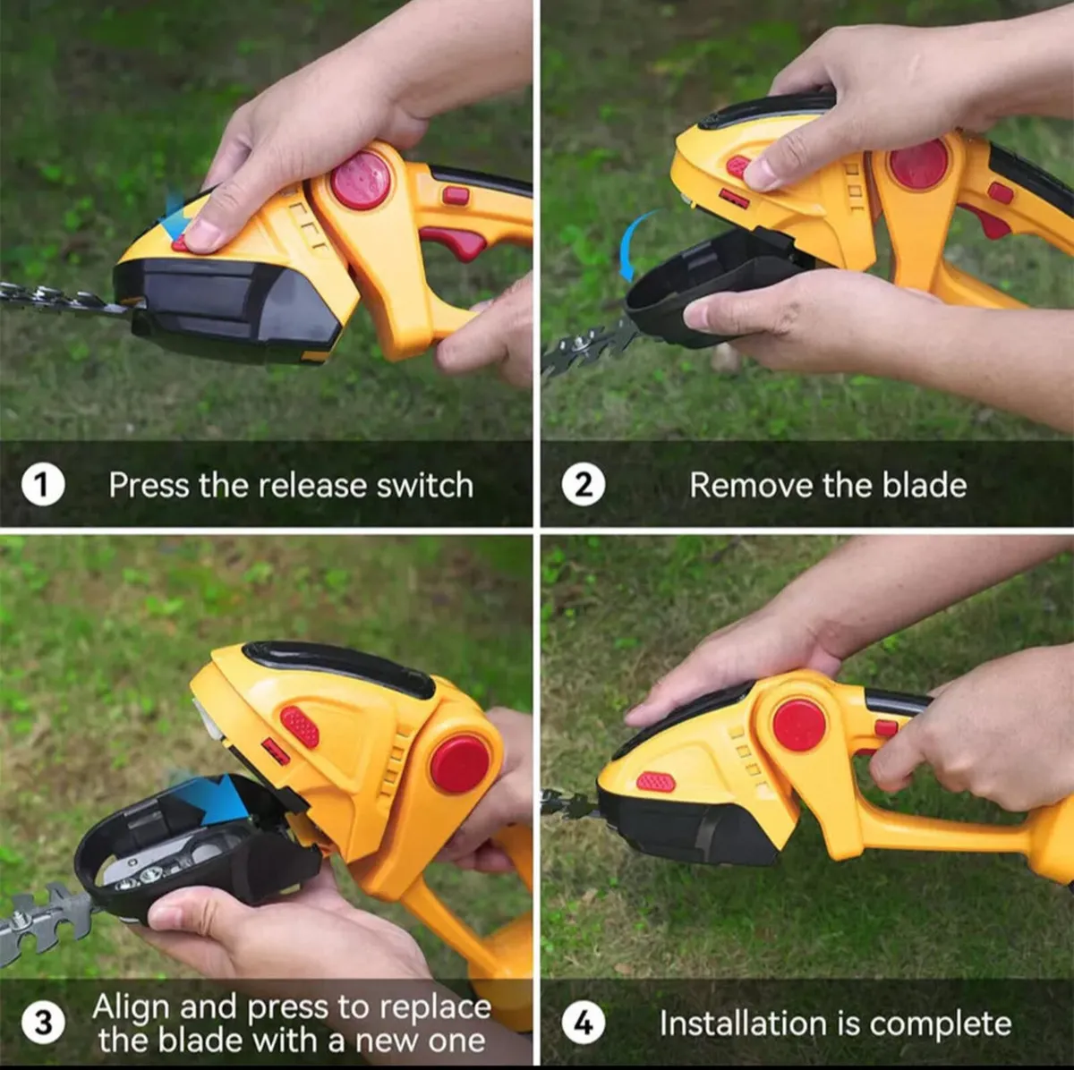 NEW 21V Cordless Mini Hedge Trimmer & 2 Batteries - Image 3