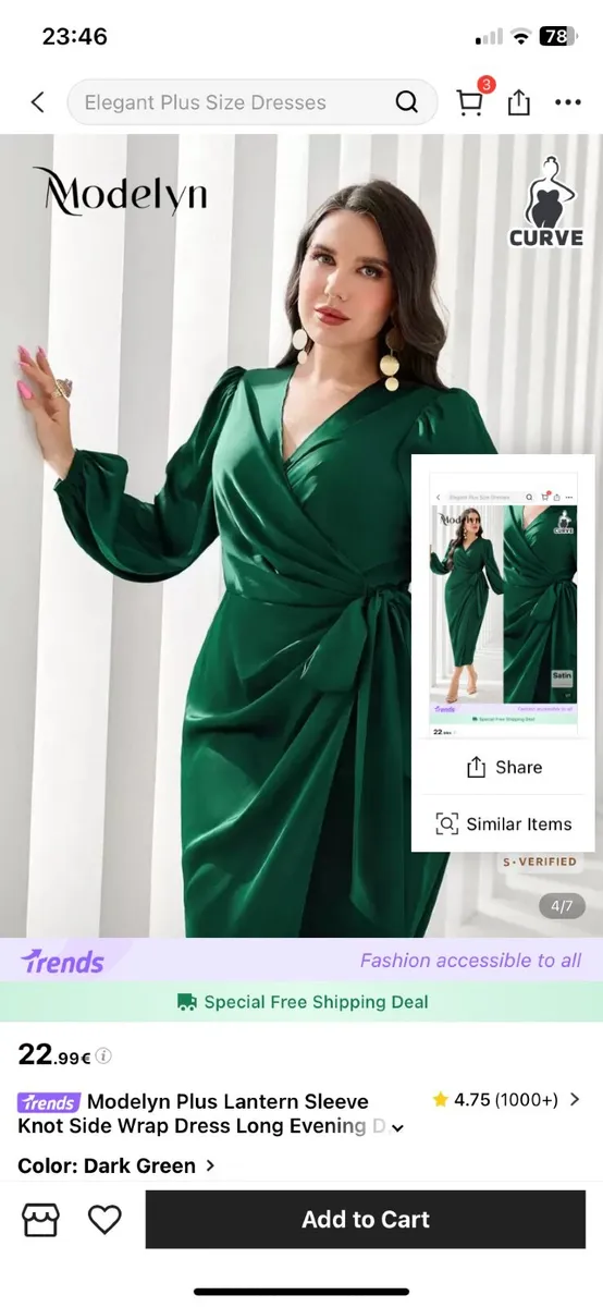 Satin Dress - Image 2