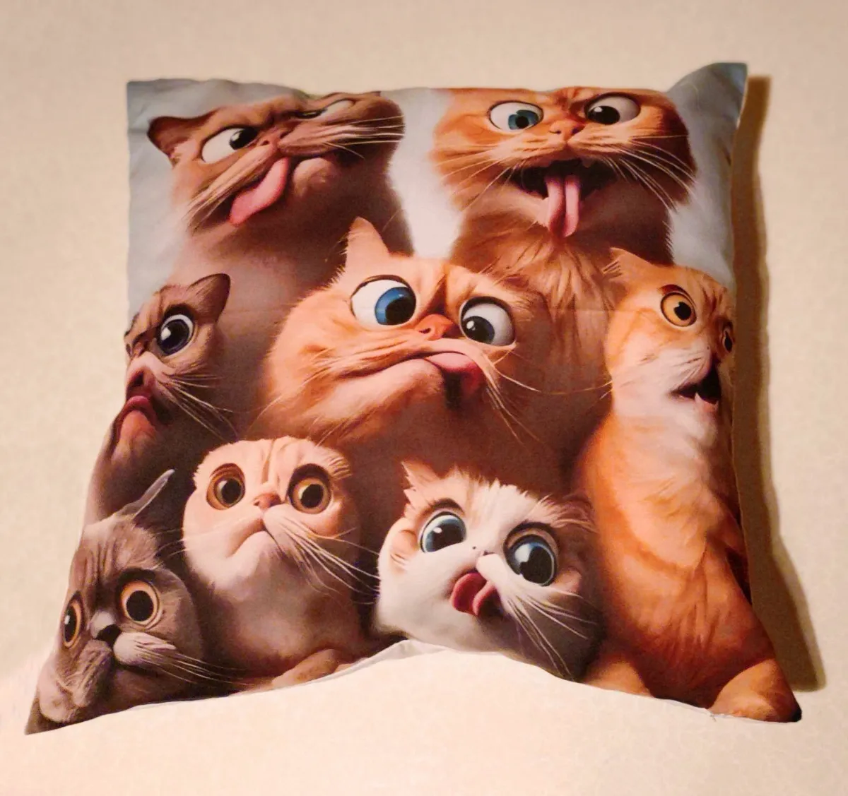 CUTE, FUN, CAT DESIGN CUSHION (BRAND NEW). - Image 1