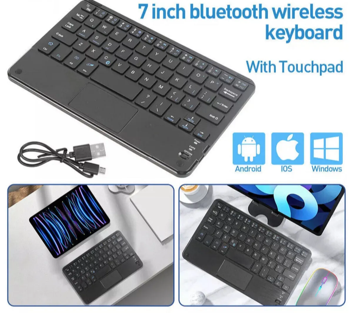 Mini Bluetooth Wireless Keyboard & Touchpad NEW - Image 1
