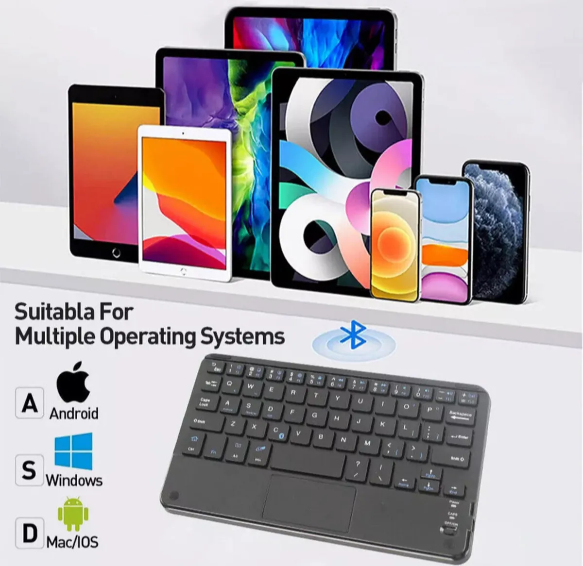 Mini Bluetooth Wireless Keyboard & Touchpad NEW - Image 2