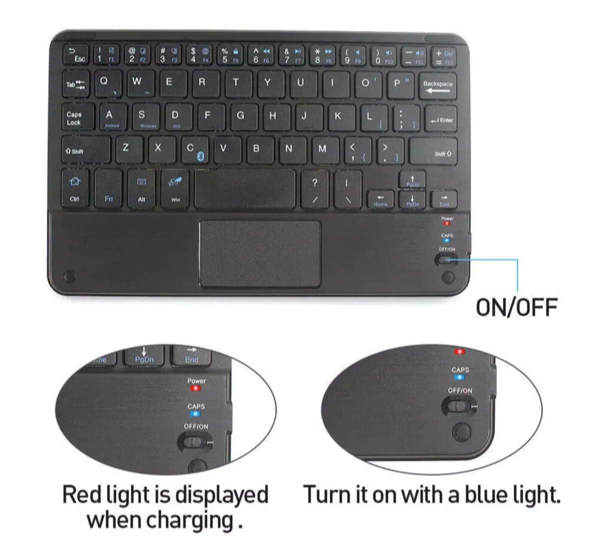Mini Bluetooth Wireless Keyboard & Touchpad NEW - Image 3