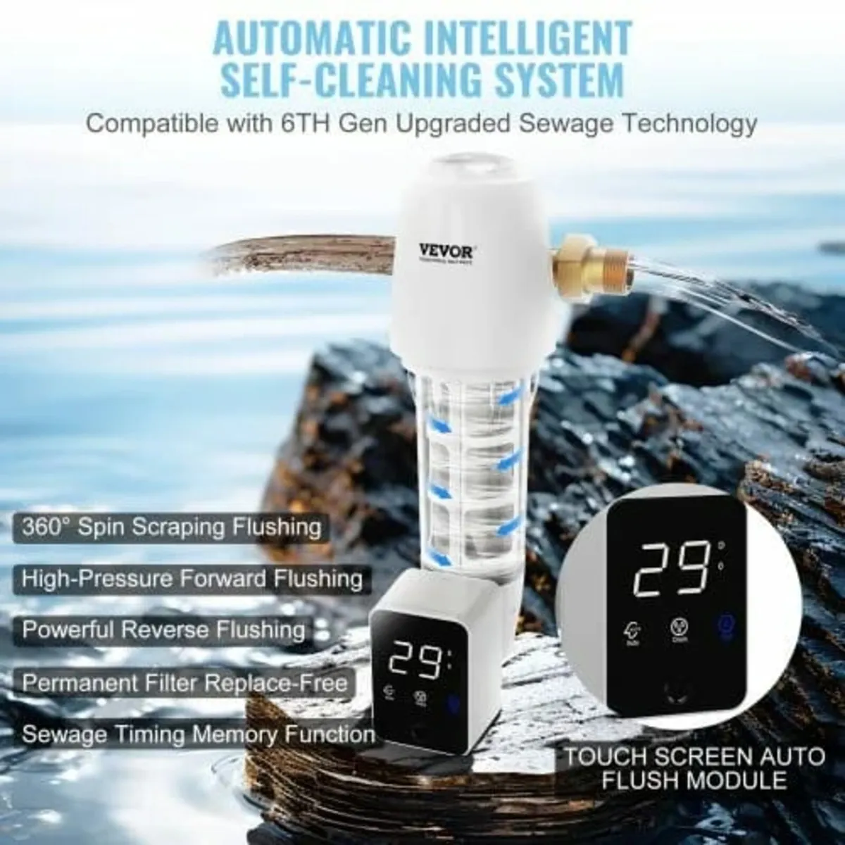 Spin Down Filter, 40 Micron Whole House Sediment F - Image 3