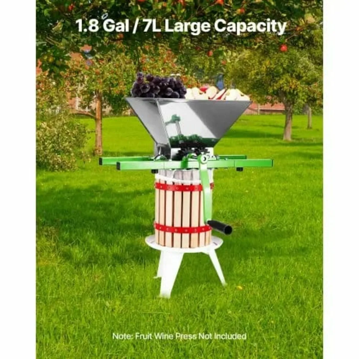 1.8 Gal/7L Fruit and Apple Crusher, Large Manual G - Image 4