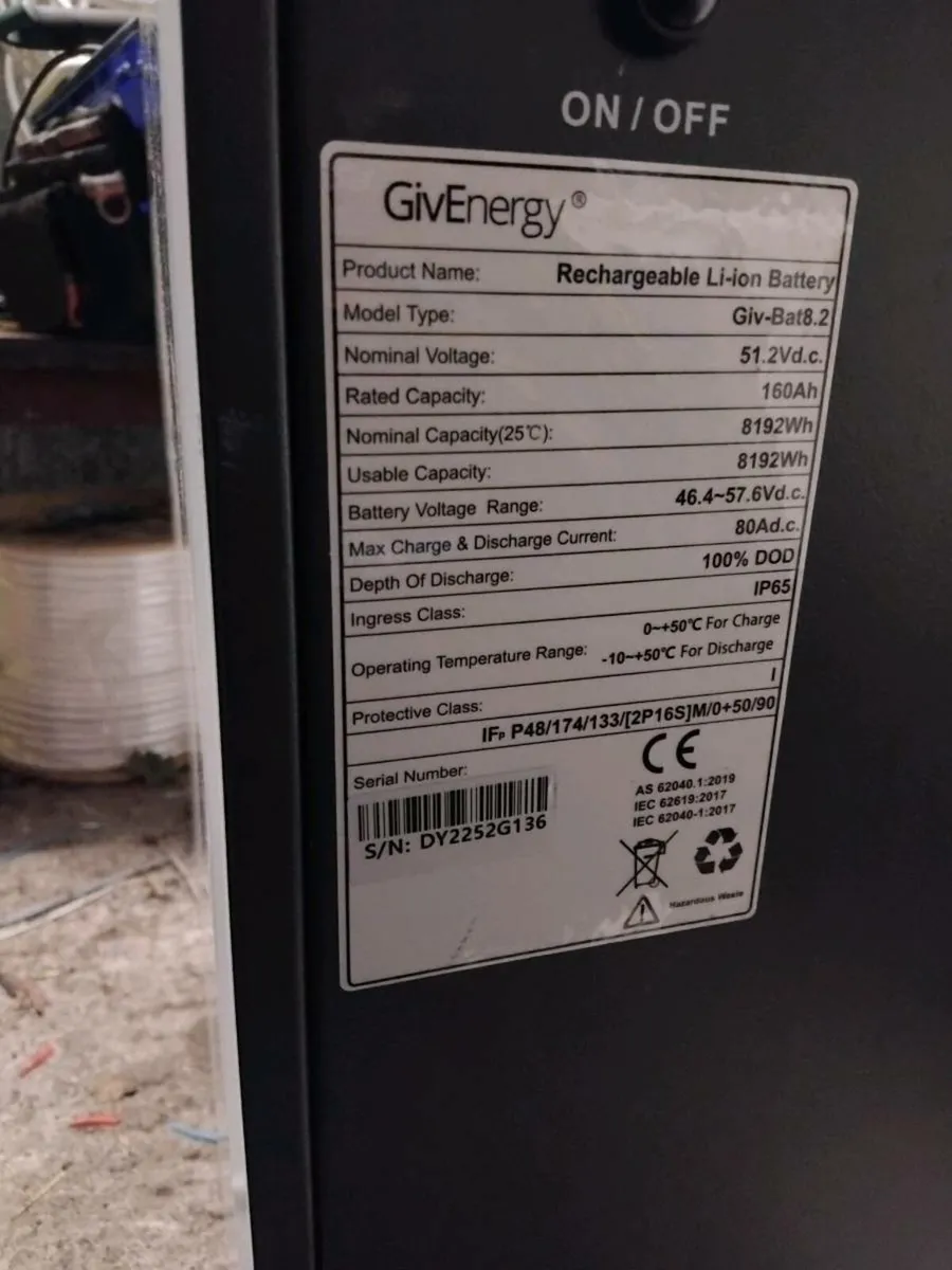 Solar Givenergy battery 8.2kw - Image 1
