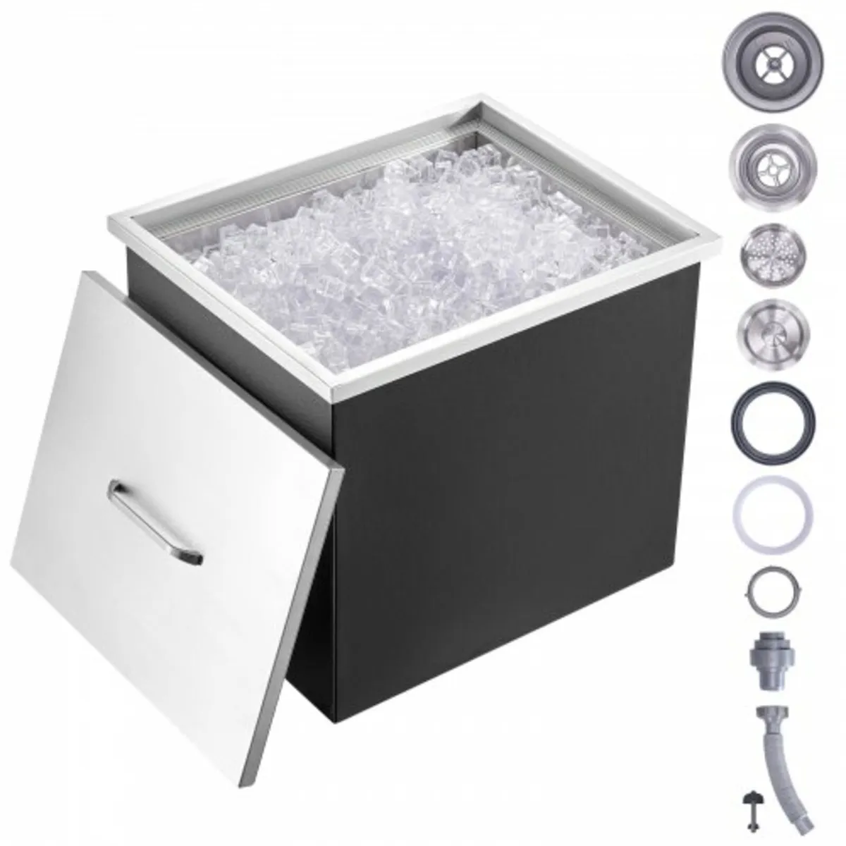 Drop in Ice Chest, 21"L x 17"W x 18"H Stainless St - Image 1