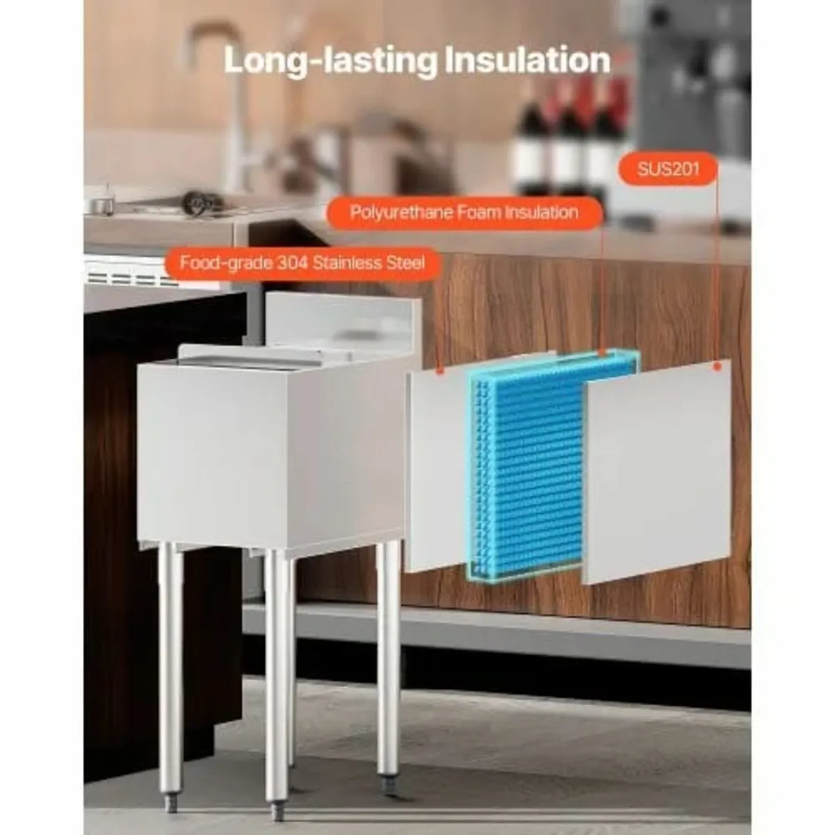 Commercial Ice Bin, 28 L Underbar Ice Bin, 12 x 19 - Image 4