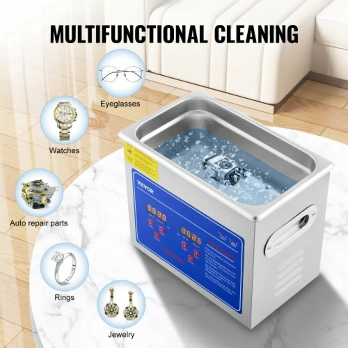 Professional Ultrasonic Cleaner, 2.85 L Ultrasonic - Image 2
