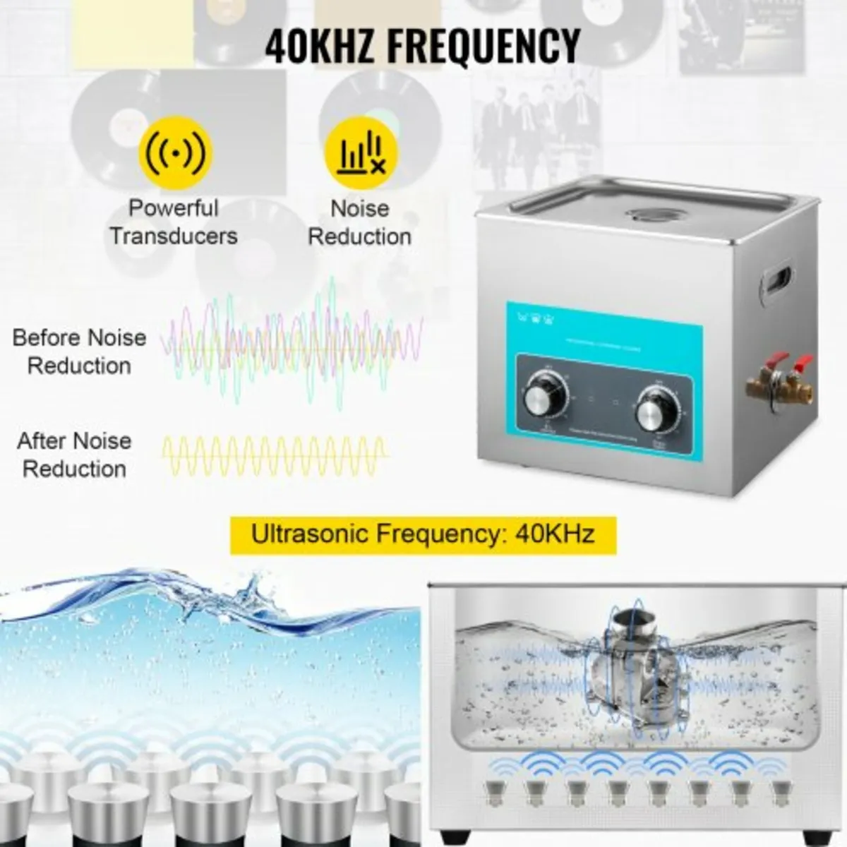 15L Ultrasonic Cleaner Jewelry Cleaner with Heater - Image 3